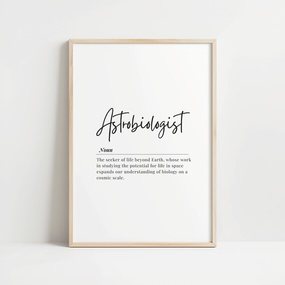 Astrobiologist Definition Script Poster Gift for Science Lovers
