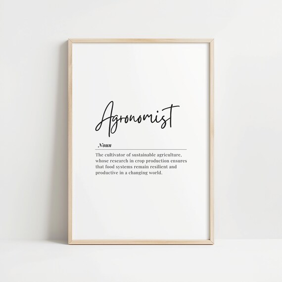 Agronomist Wall Art Sustainable Agriculture Print Modern Farm Decor Crop Production Poster Inspirational