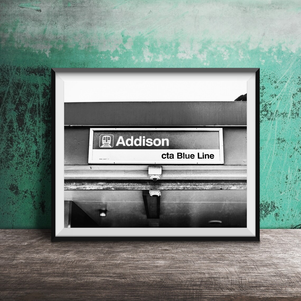 Chicago Addison CTA Blue Line Station Sign Photography Poster - Image 2