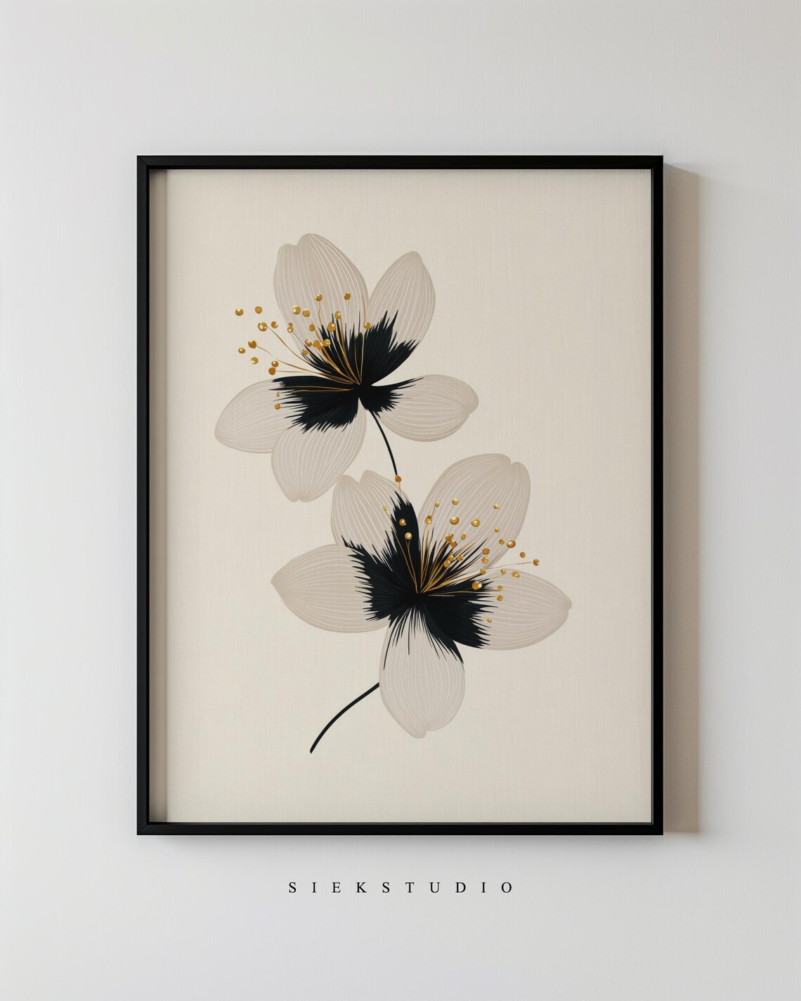 Abstract Botanical Minimalist Art Print, Neutral
