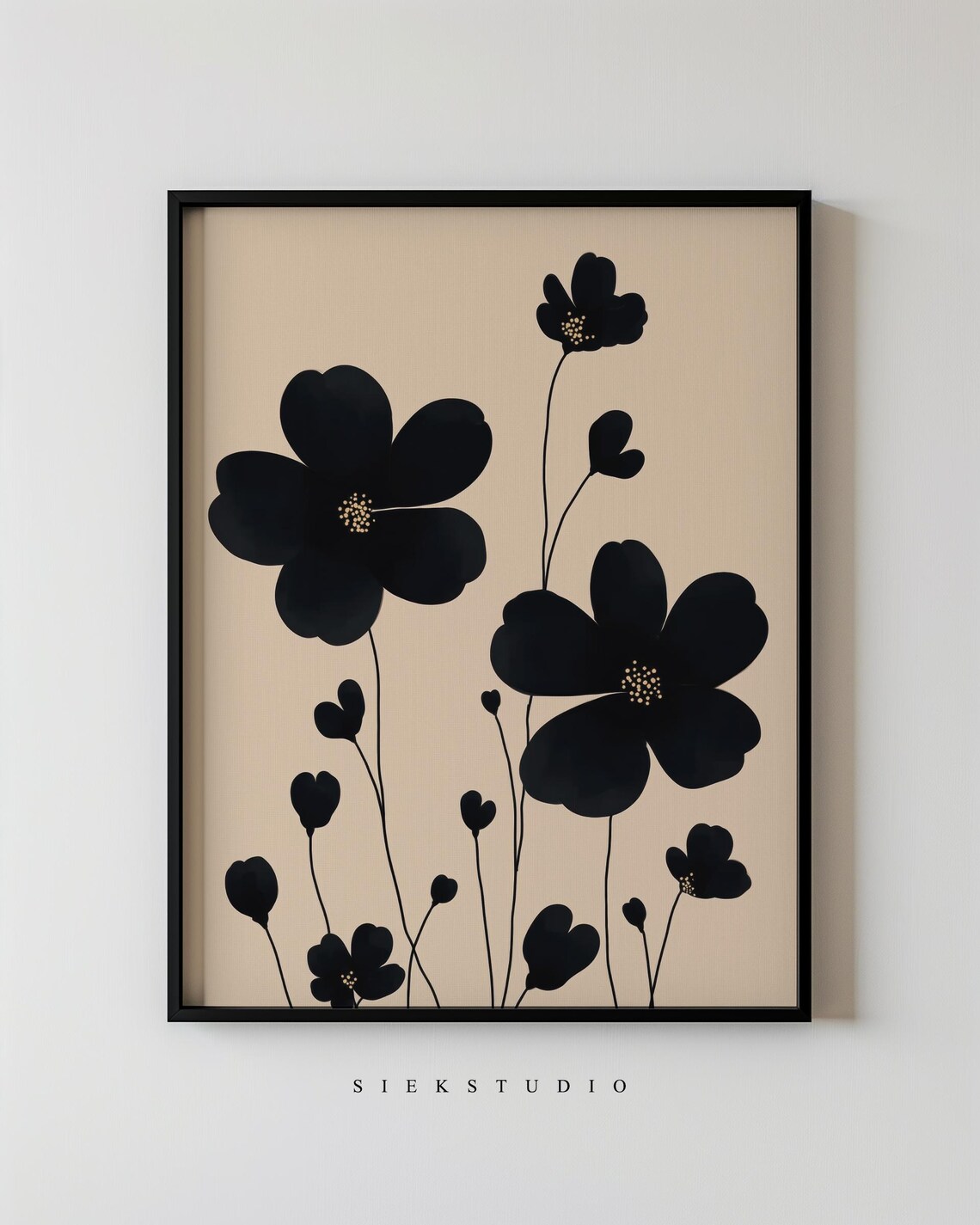 Modern Botanical Abstract Minimalist Floral Art Print