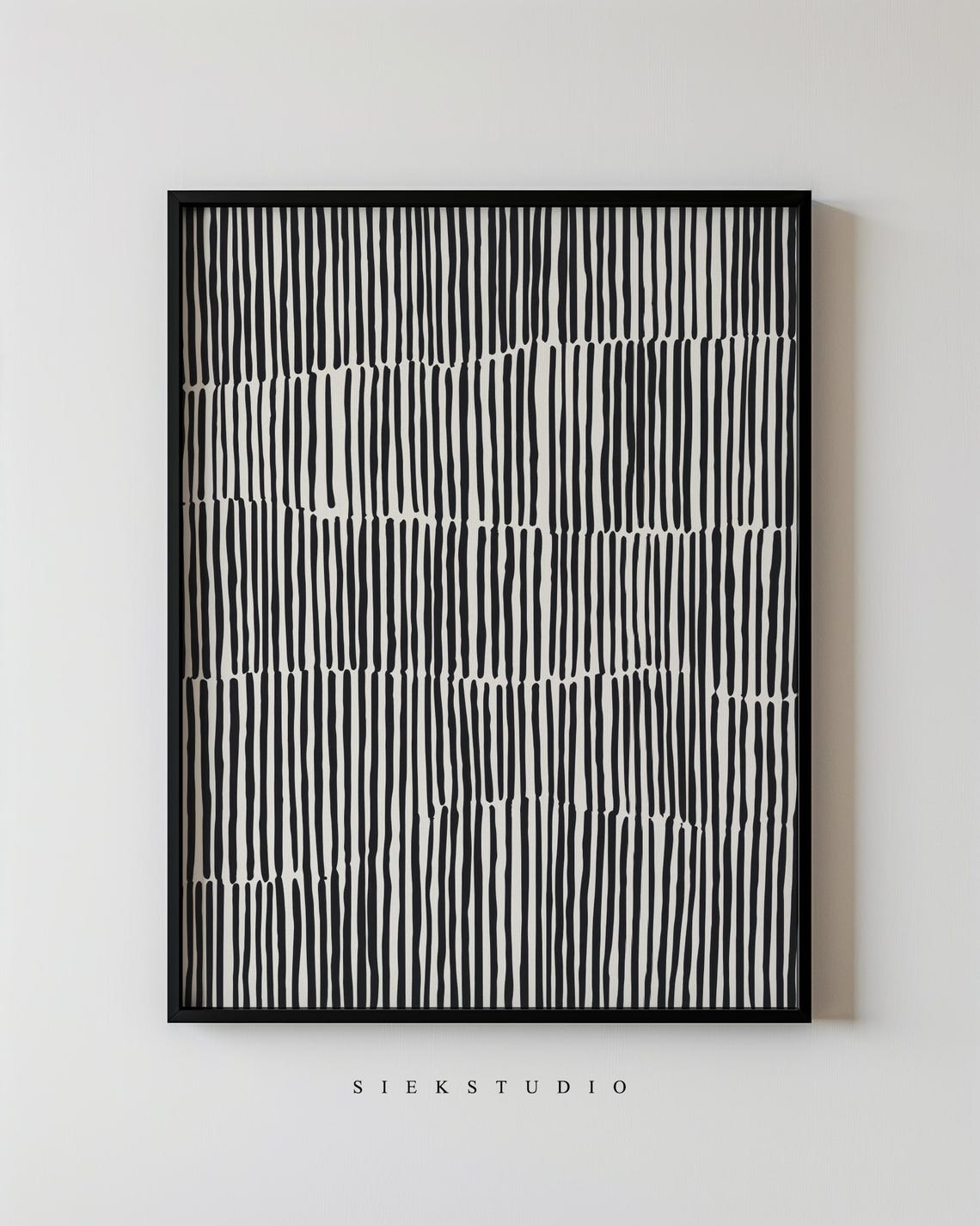 Minimalist Abstract Lines Art Modern Black And White Pattern Geometric Contemporary Living Room Wall Decor 133