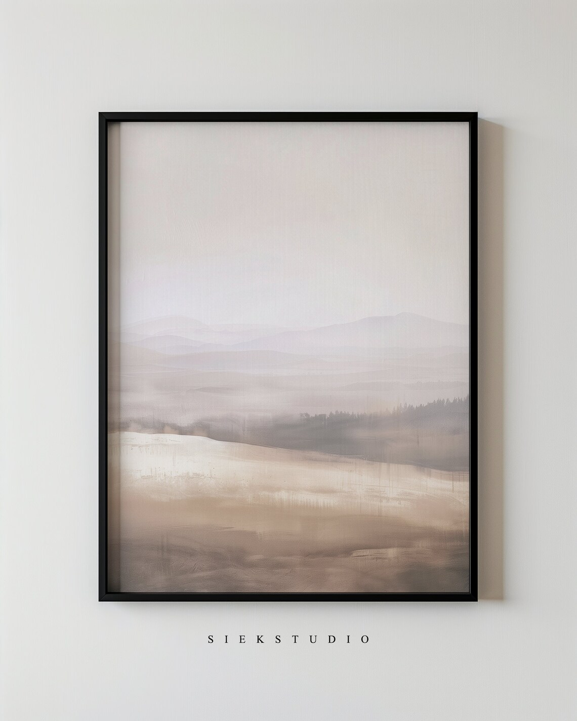Serene Abstract Landscape Art Print, Minimalist