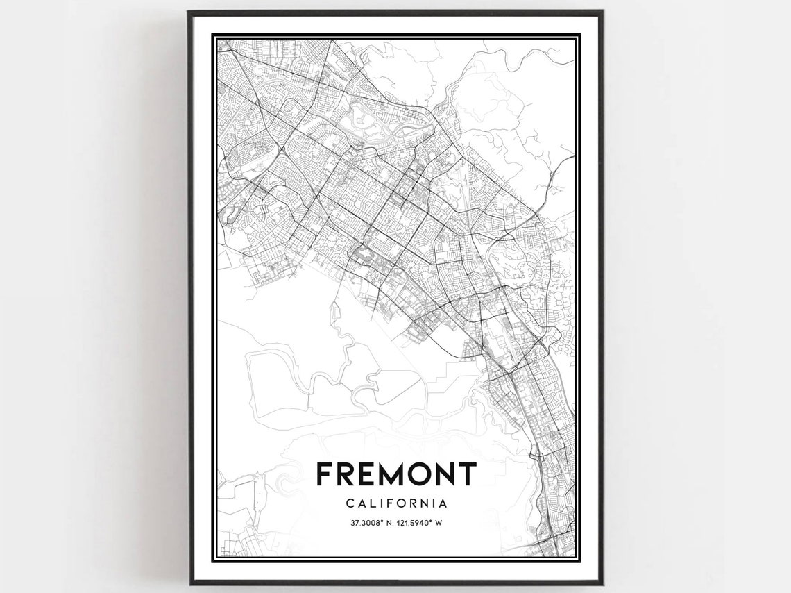 Fremont Map Poster, City Street Decor