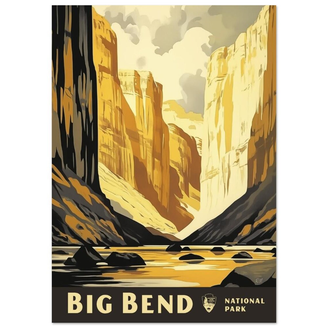 Big Bend National Park Travel Poster, Majestic Canyon - Image 2