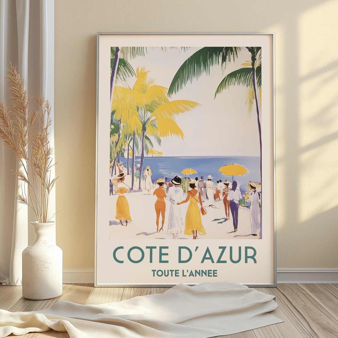 Cte Dazur Vintage French Riviera Travel Poster
