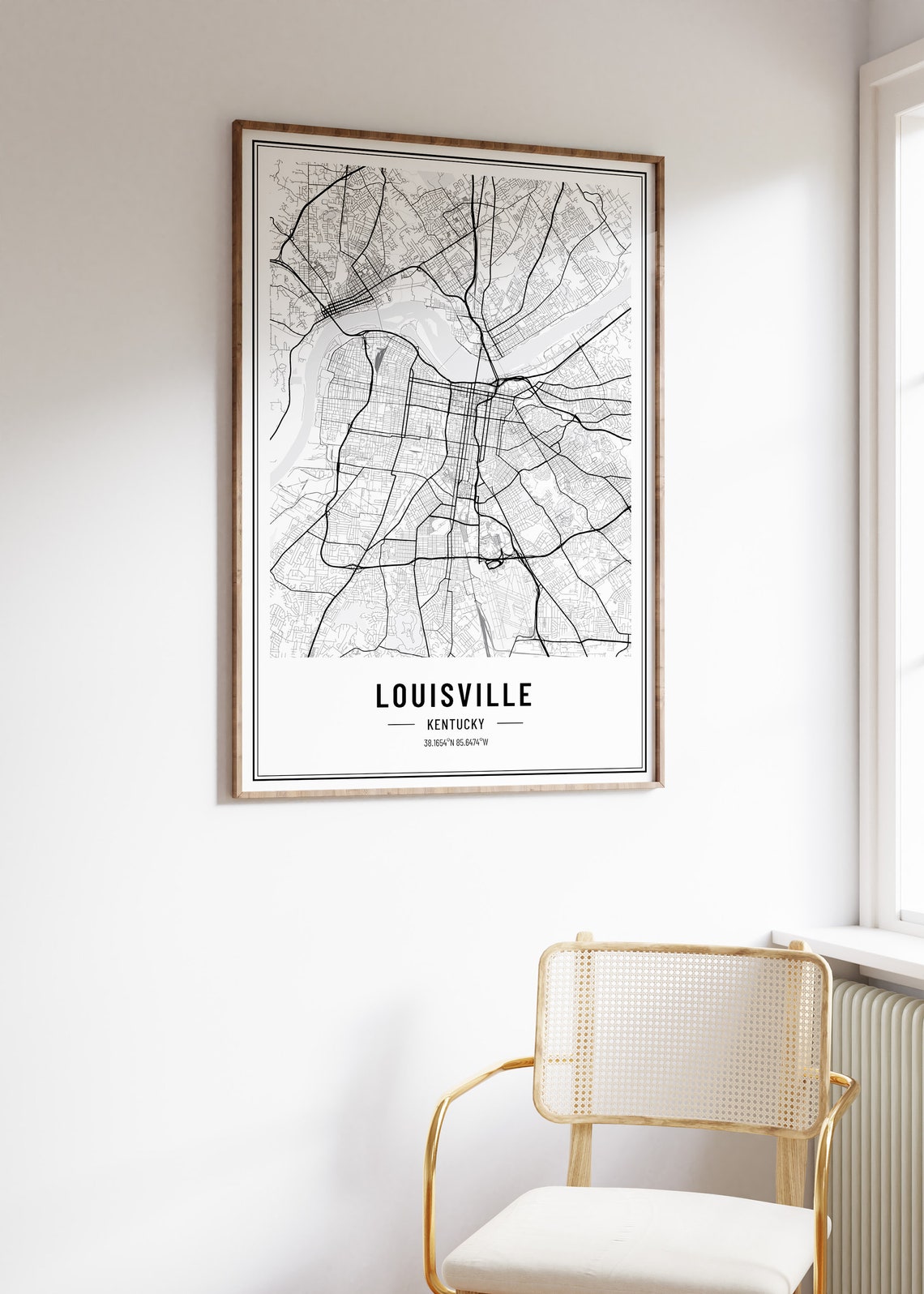 Louisville Kentucky Map Print Louisville Kentucky Map Poster Louisville Wall Art Louisville Print Louisville City Coordinates - Image 5