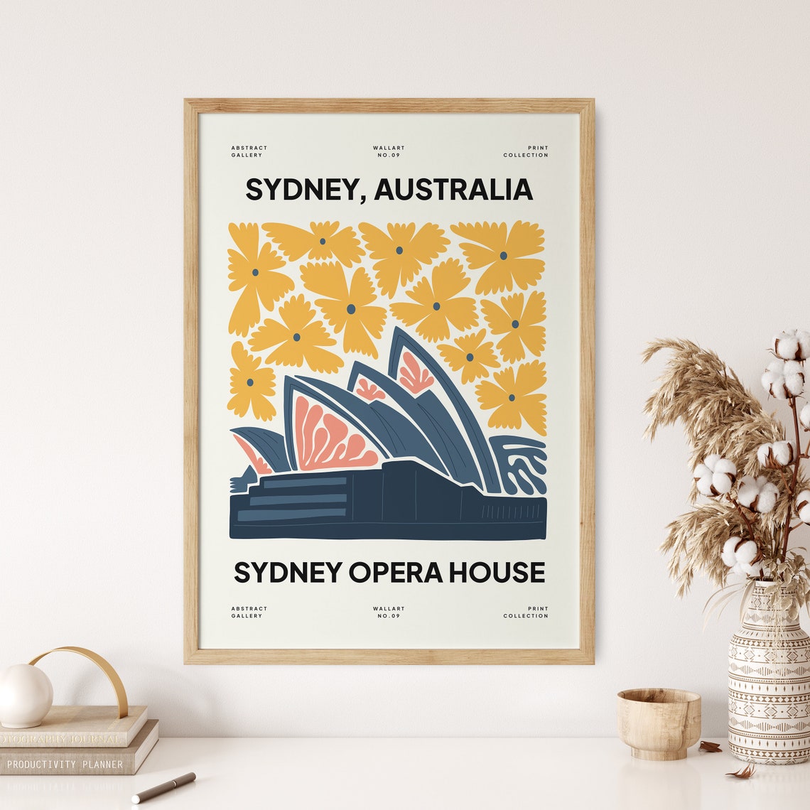 Sydney Opera House Australia Abstract Gallery Print Floral Design - Image 5