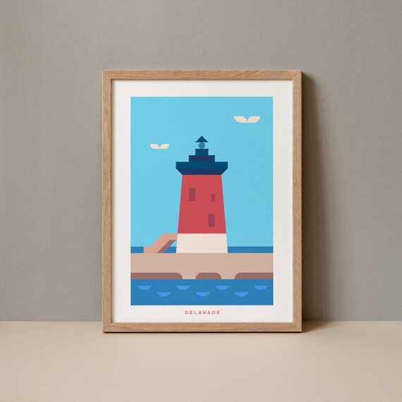Delaware Geometric Poster Delaware Print Delaware Art Delaware Colorful Poster Delaware Travel Artwork Poster Usa Art