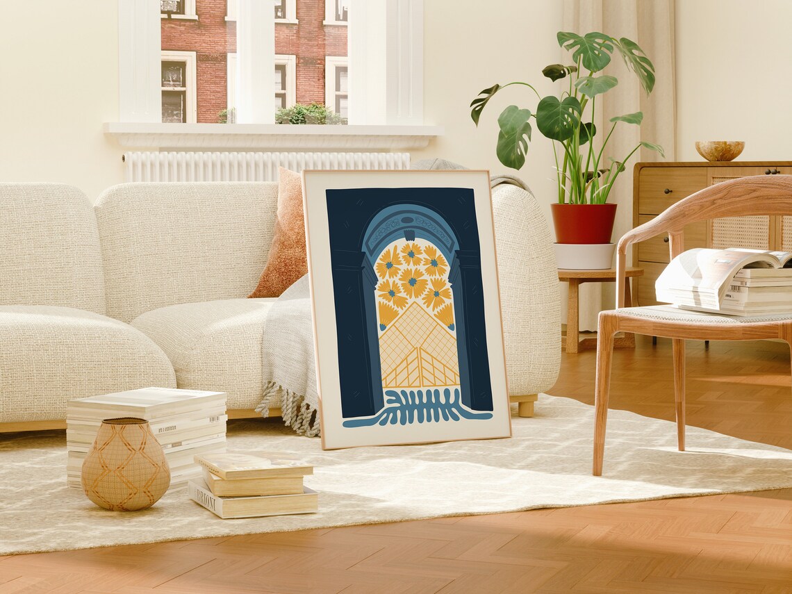 The Louvre Paris Travel Poster, Exhibition Art Print - Image 4