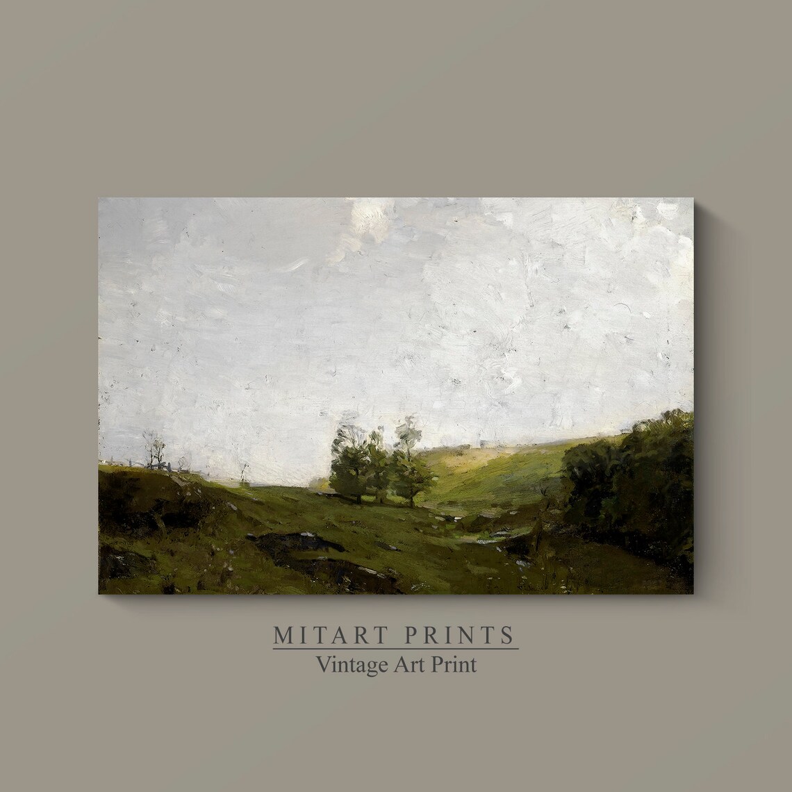 Vintage Country Landscape Oil Painting Poster - Image 2