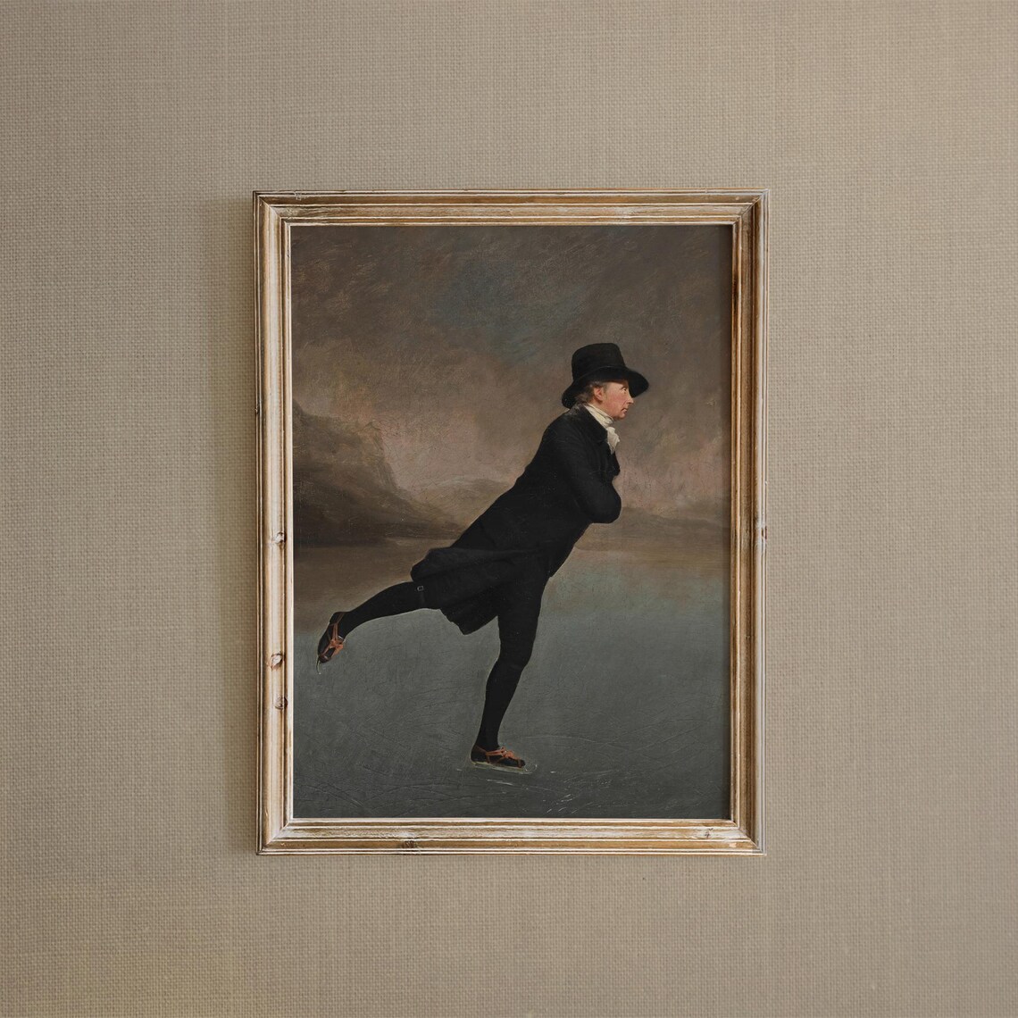 The Skating Minister Vintage Ice Skater Portrait Oil Painting Poster - Image 3