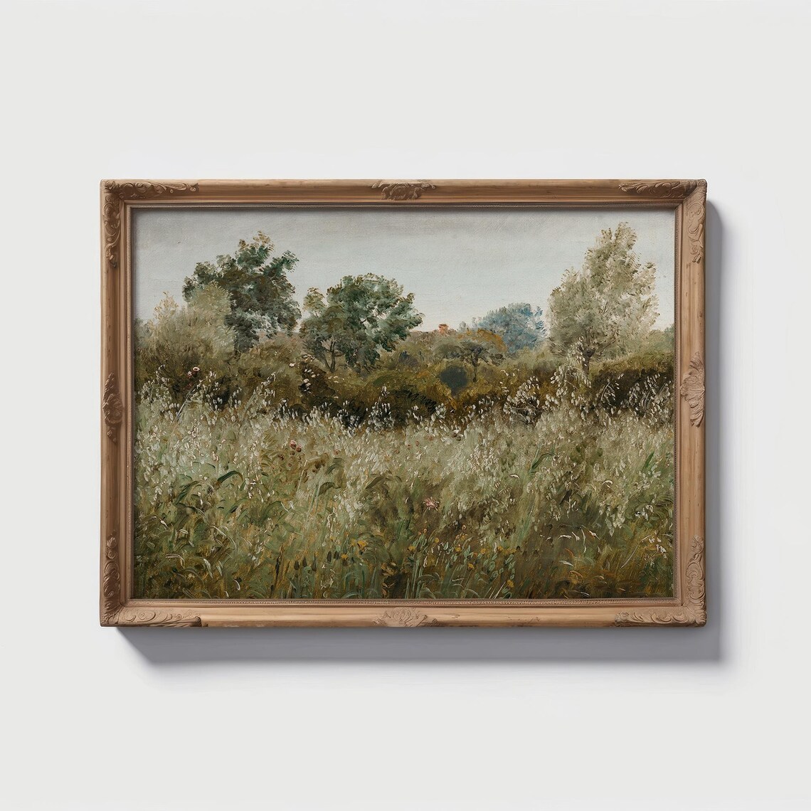 Wildflower Field Meadow Landscape Wall Art Print - Image 2