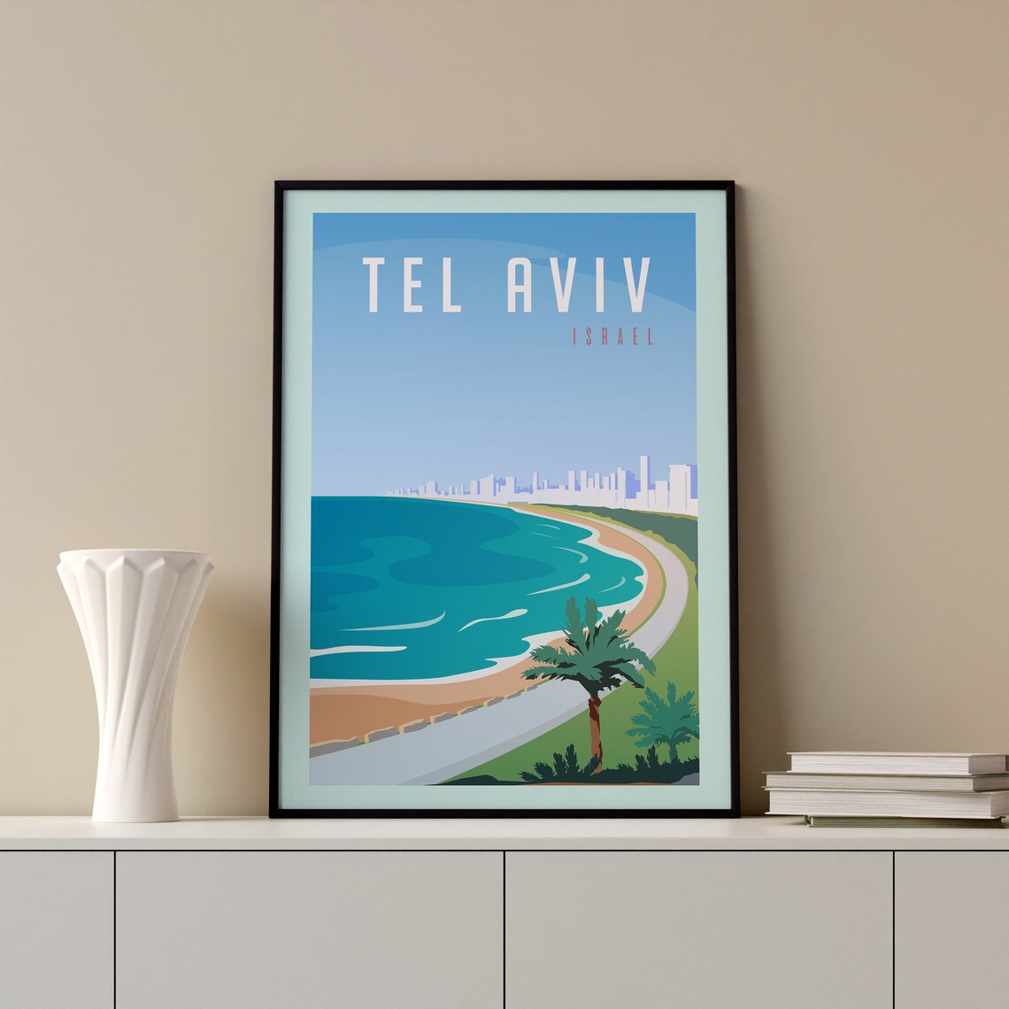 Tel Aviv Israel Gift Illustration Poster - Image 2