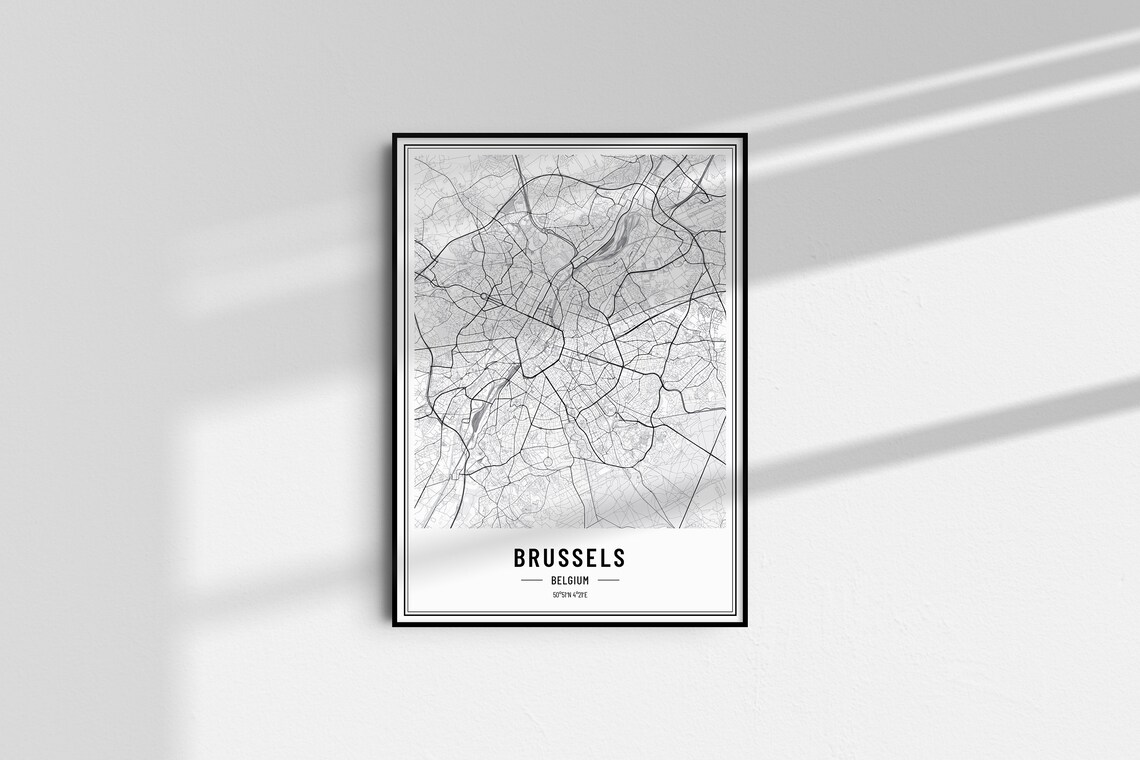 Brussels Belgium Map Print, Travel Poster - Image 3