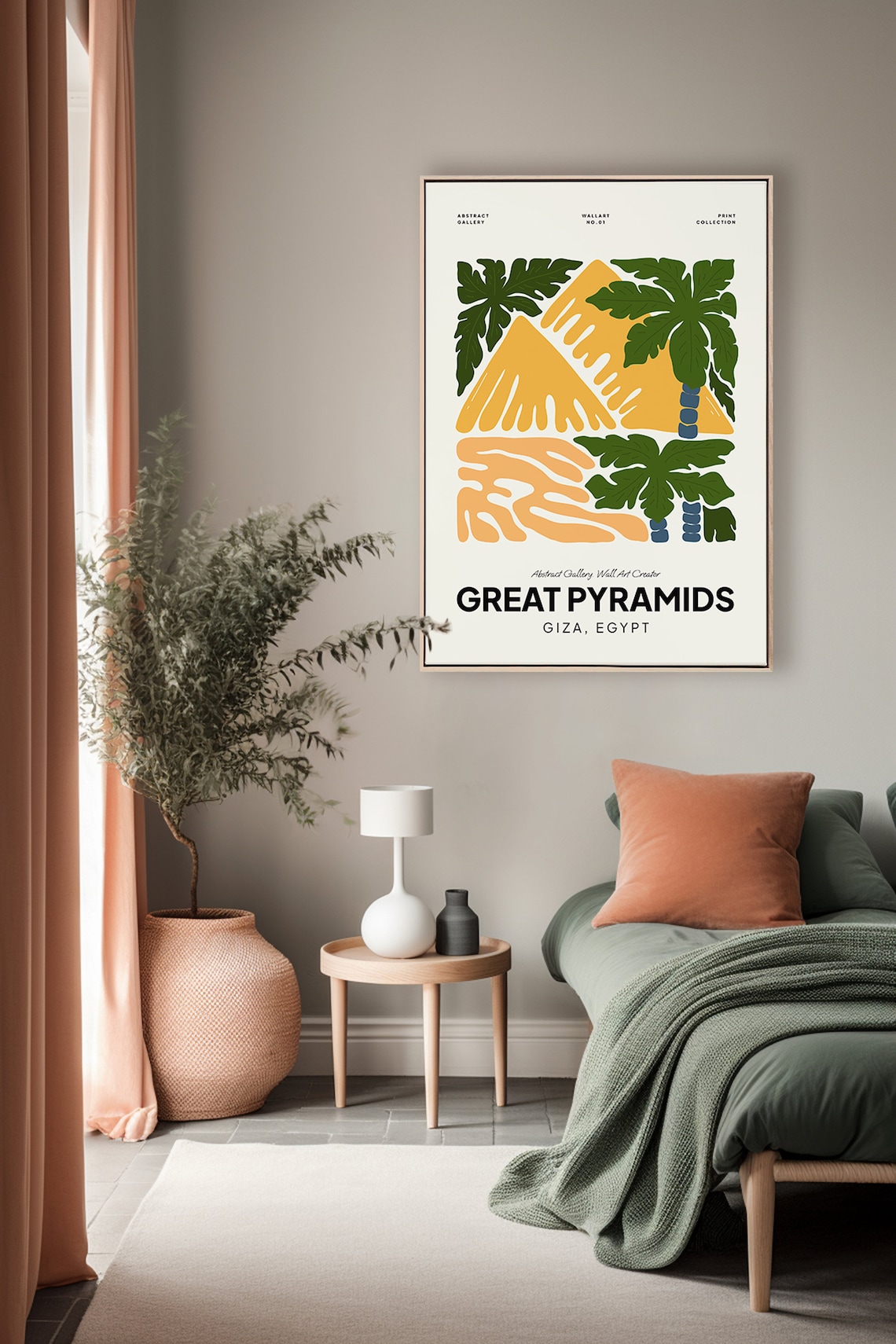 Great Pyramids Giza Egypt Abstract Gallery Style Art Decor Poster - Image 4