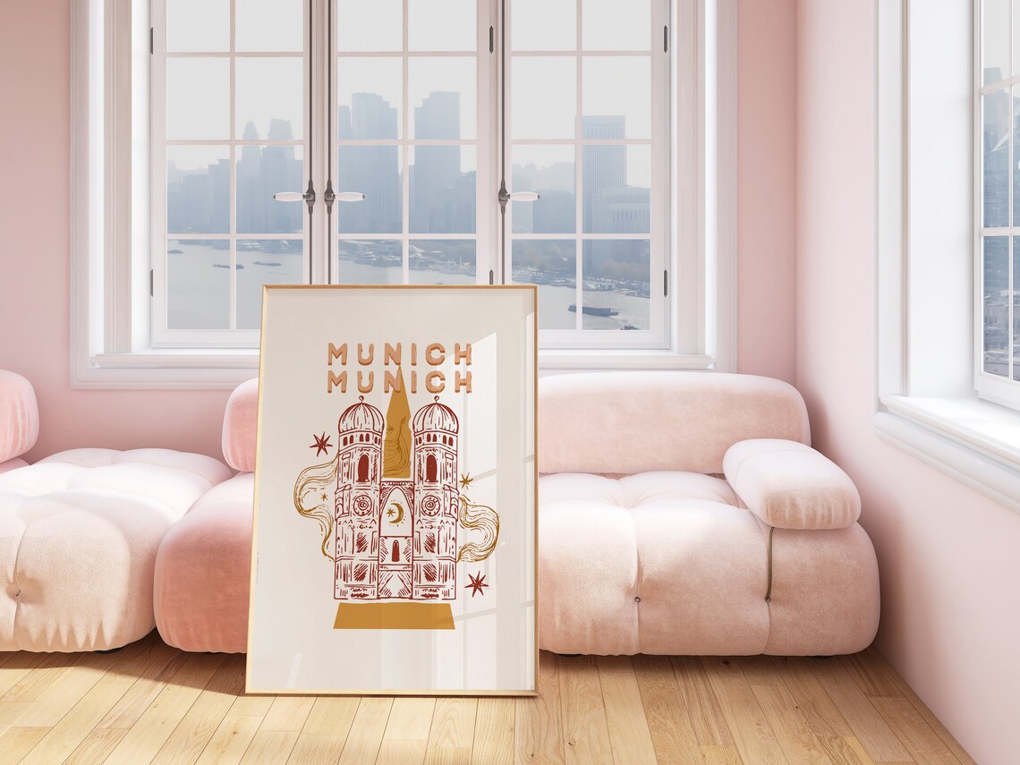 Munich Germany Illustration Art Print, Travel Poster - Image 4