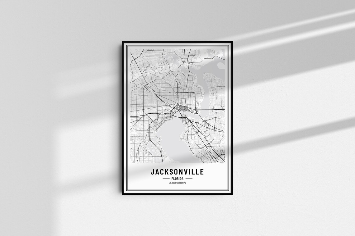 Jacksonville Florida Map Print, City Coordinates - Image 5