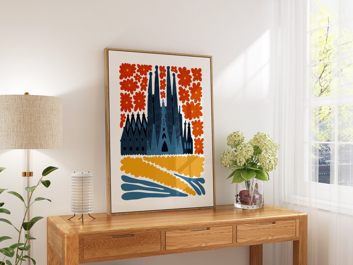 Sagrada Familia Spain Poster Sagrada Familia Barcelona Spain Print Sagrada Familia Travel Poster Sagrada Familia Exhibition Trendy Art - Image 5