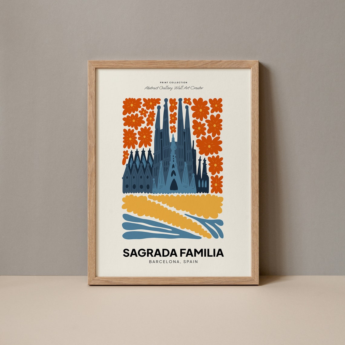 Sagrada Familia Spain Poster Sagrada Familia Barcelona Spain Print Sagrada Familia Travel Poster Sagrada Familia Exhibition Trendy Art