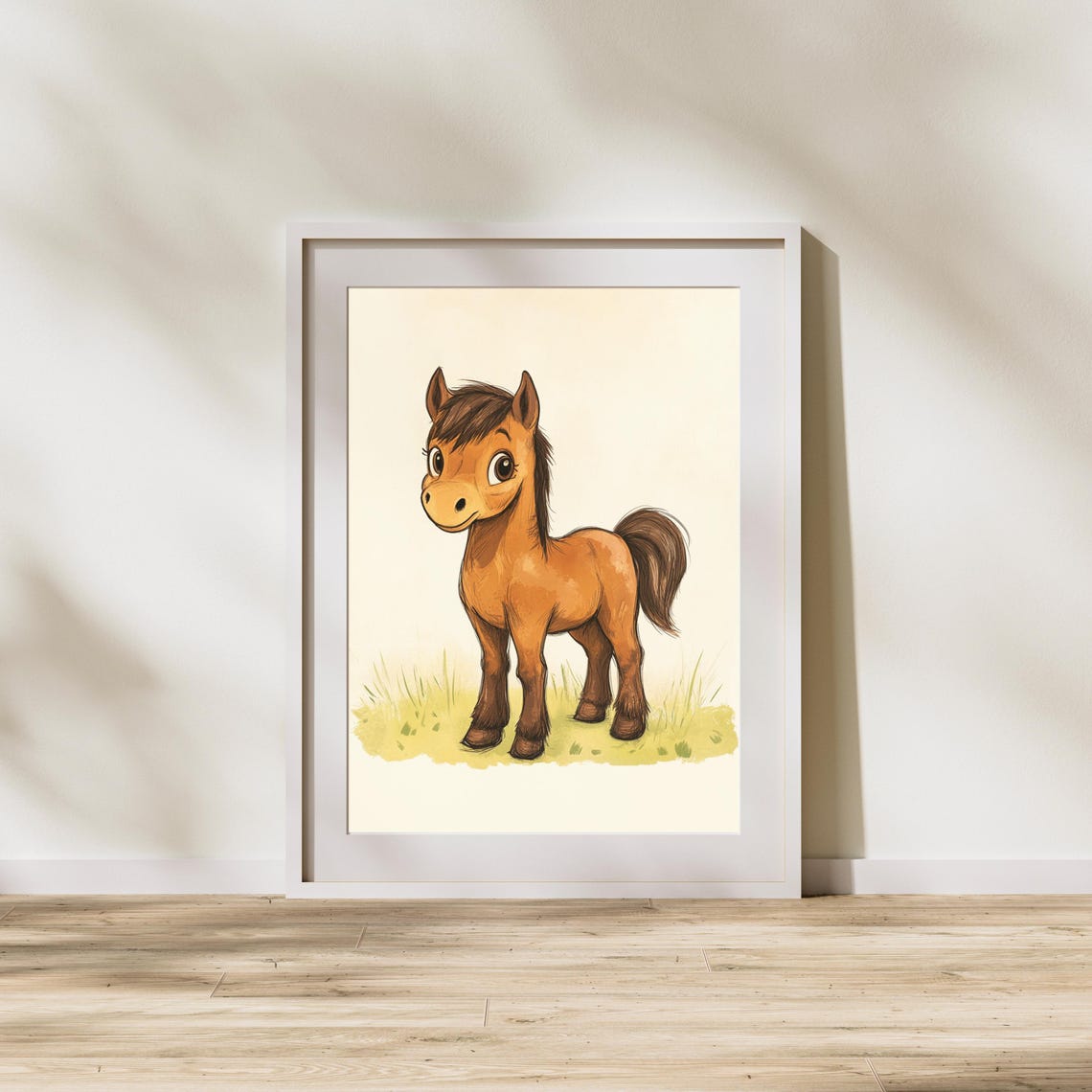Kids Horse Art Poster Nursery Wall Art Playroom Kids Decor Cute Horse Animal Illustration Childrens Room Prints Horse Poster - Image 2
