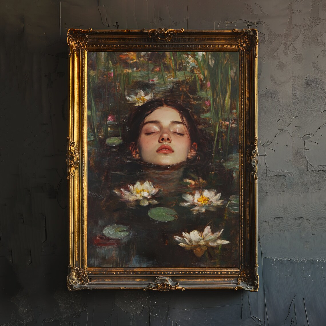 Ophelia Dark Academia Gothic Art Print