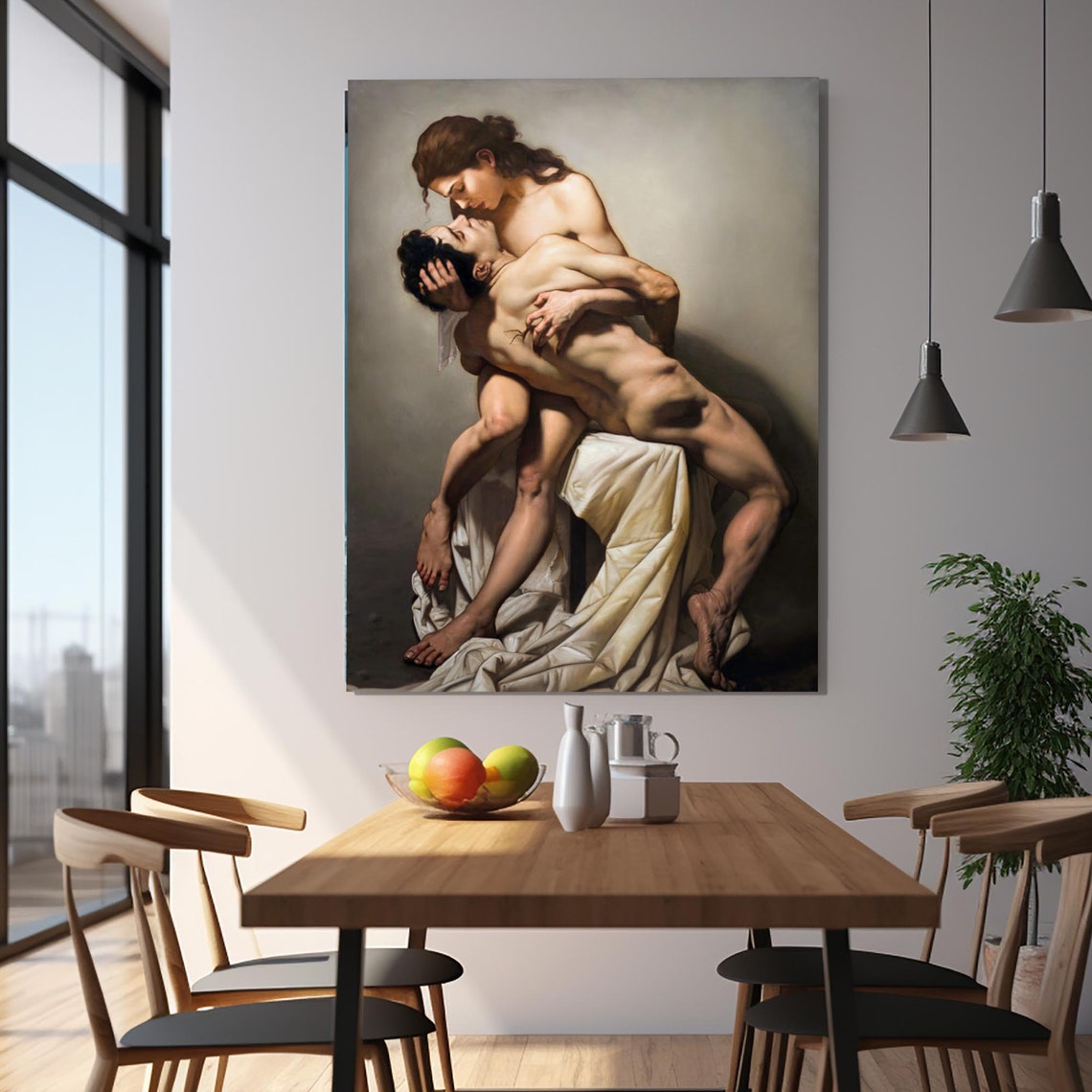 Passionate Embrace Classical Lovers Painting Romantic Gallery Poster - Image 2