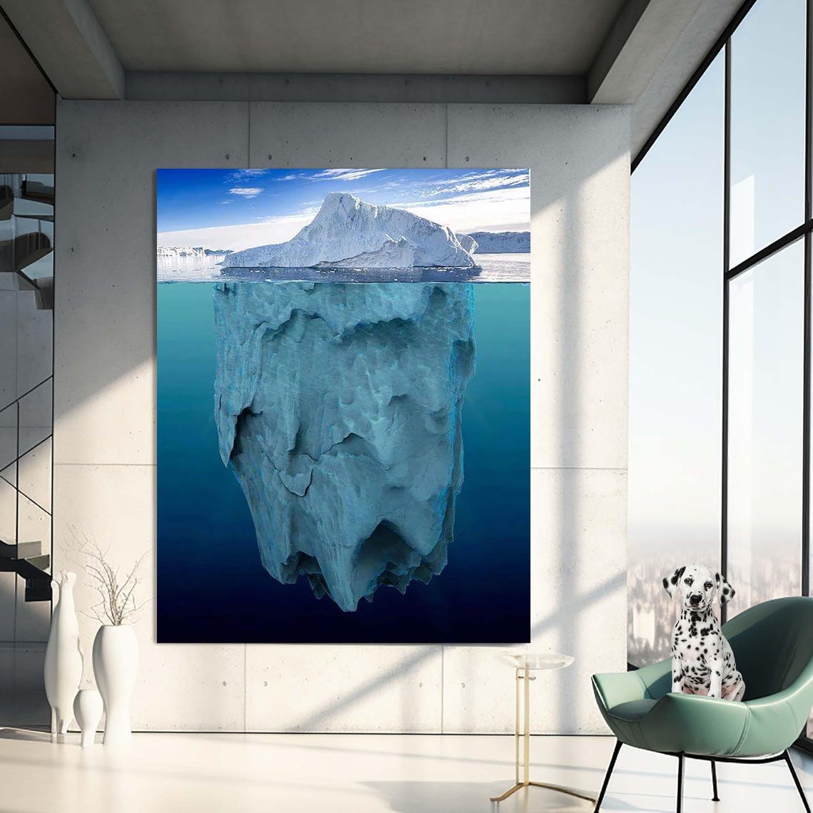 Iceberg Above Below Waterline Arctic Ocean Nature Travel Poster - Image 2