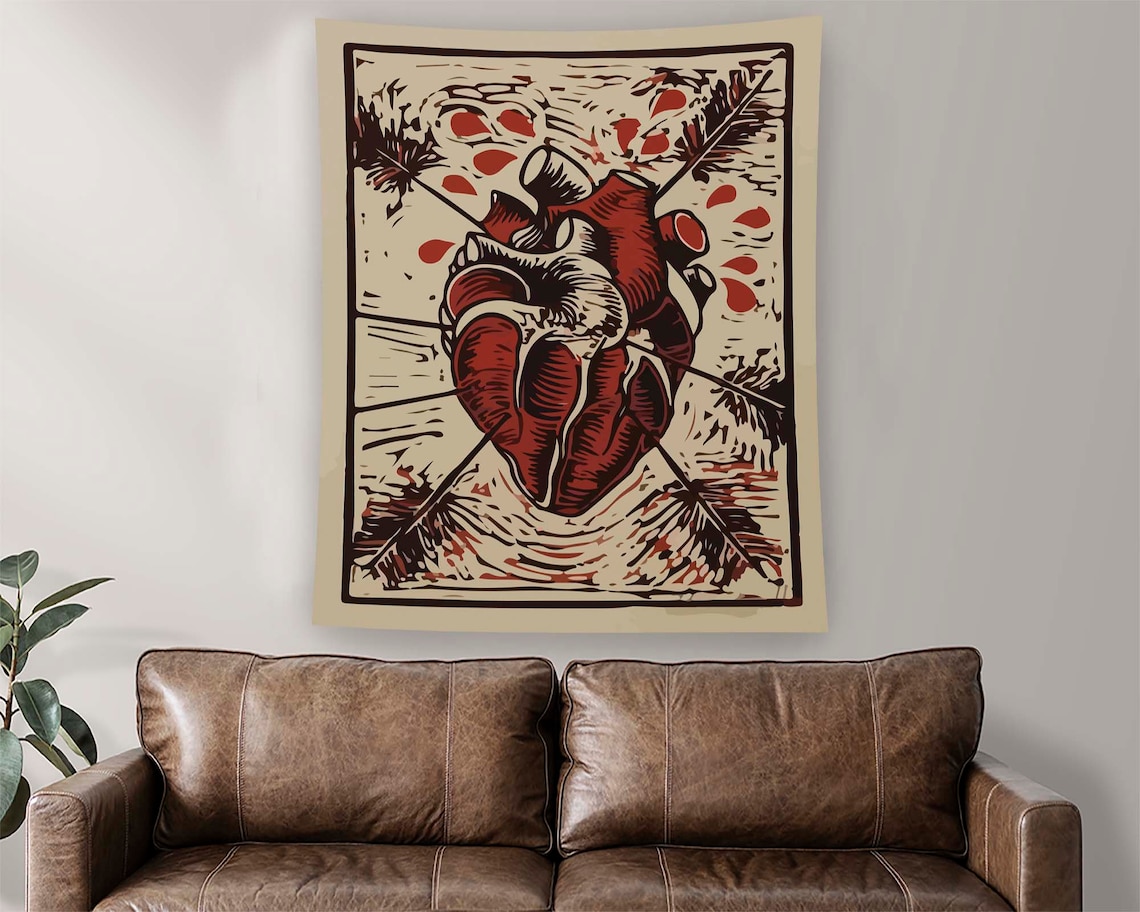 Heart Tarot Minimalist Gothic Home Wall Art Print - Image 2