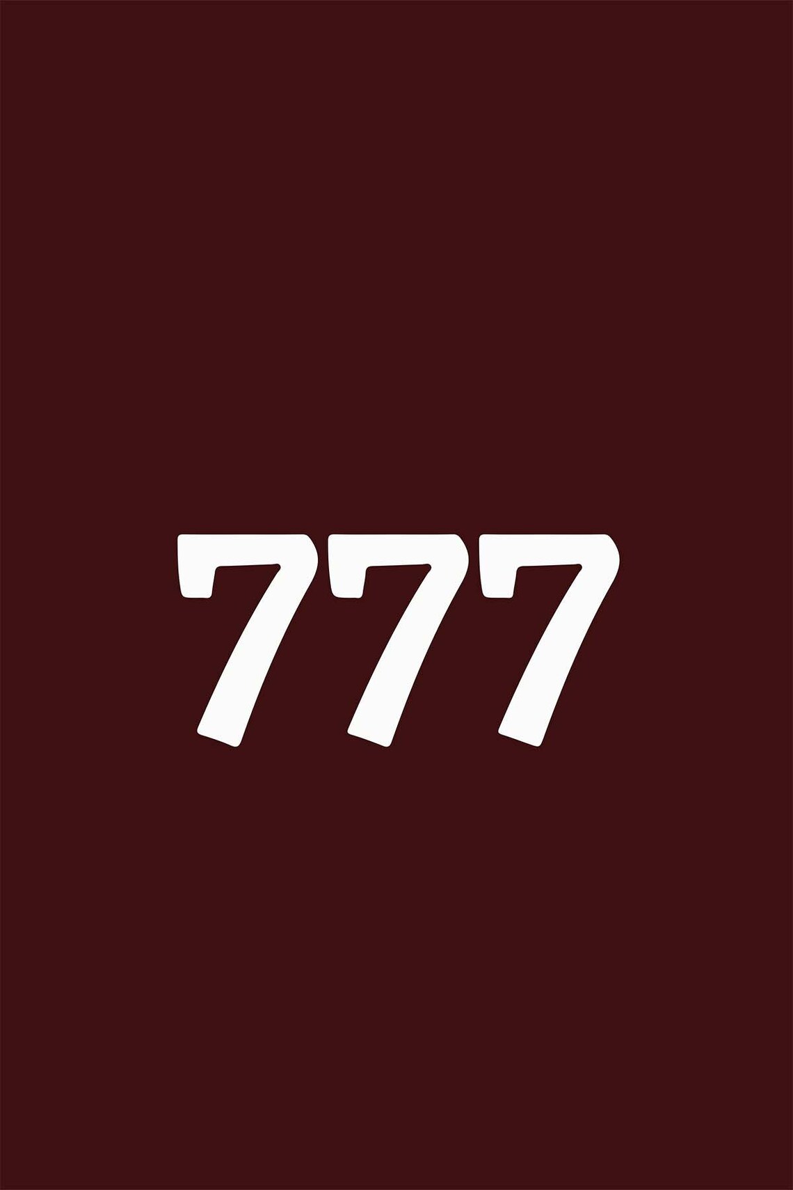 777 Angel Number Burgundy Minimalist Lucky Spiritual Manifest Wall Art - Image 3