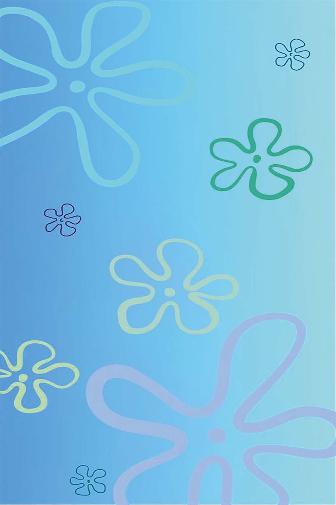 SpongeBob Flower Clouds Blue Cartoon Sky Cute Kids Room Wall Art - Image 3