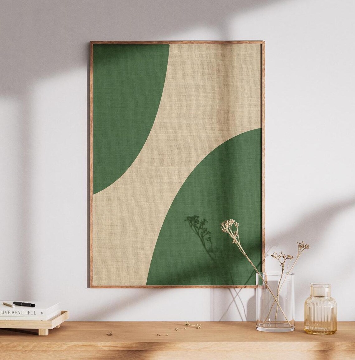 Minimal Wall Art, Boho Living Room Decor Print
