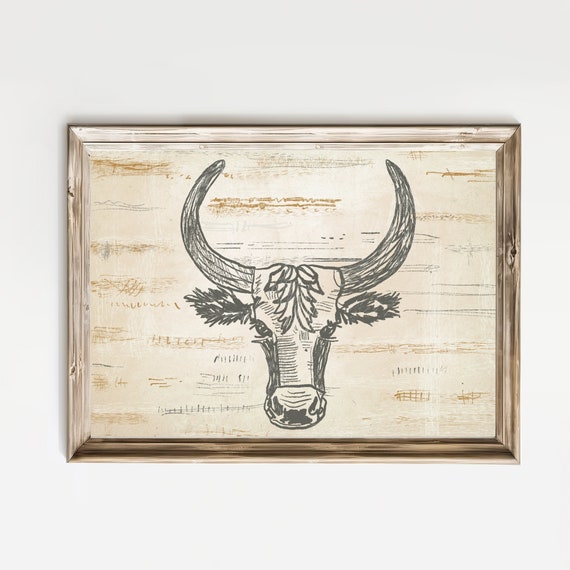 Vintage Western Print Cowboy Wall Art Decor Southwestern Country Art Rustic Room Prints