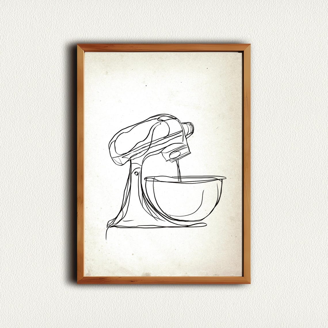 Minimalist Line Art Stand Mixer For Baking Kitchen Decor Poster - Image 4