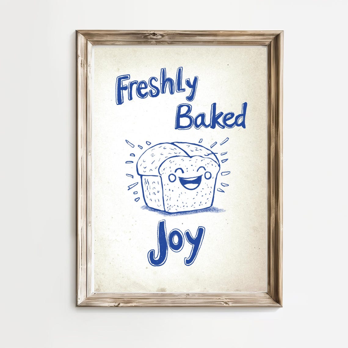 Retro Poster Bread Print Modern Kitchen Decor Retro Poster Vintage Wall Art Poster Kitchen Decorretro Illustration Motivational Print