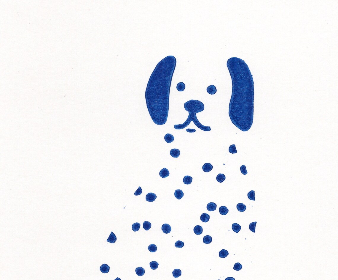 Dalmatian Dog Linocut Art Print, Animal Poster - Image 2