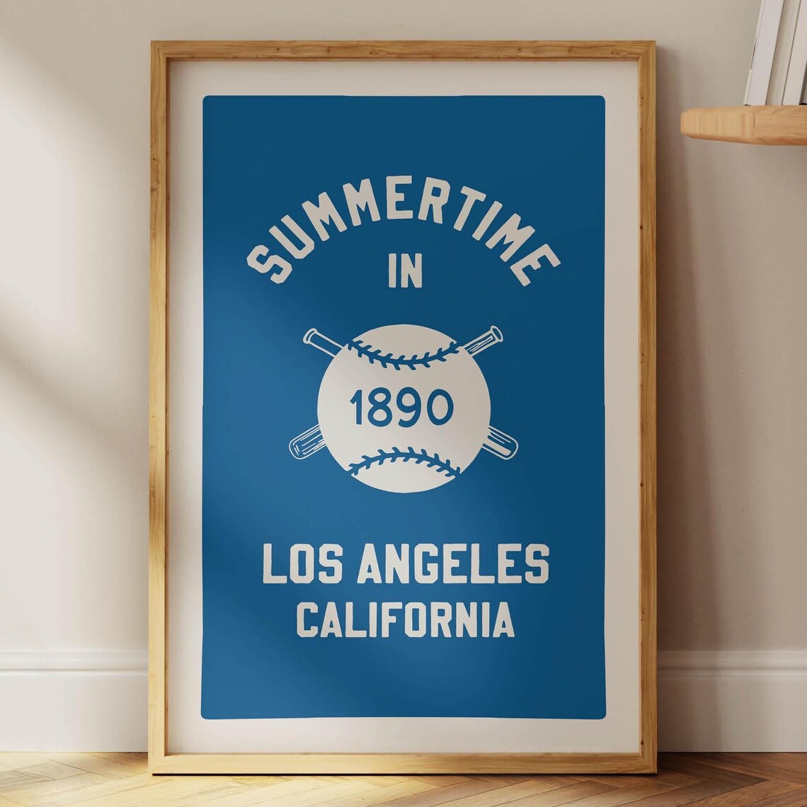 Summertime In Los Angeles California 1890 Vintage Baseball Print