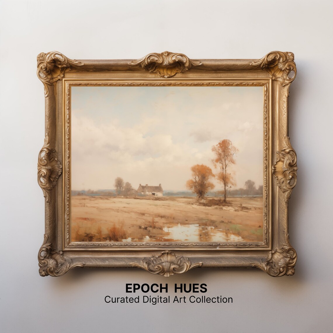 Autumn Landscape, Rustic Farmhouse Fall Scenery - Image 2