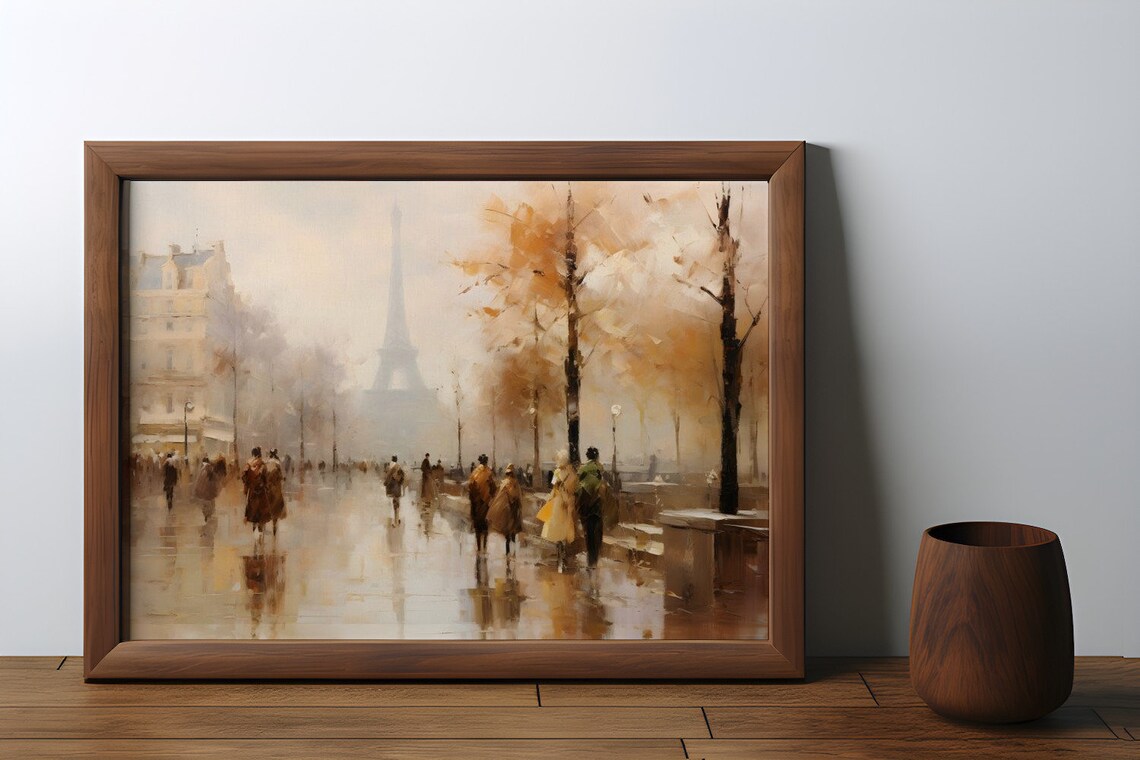 Autumn Mist In Paris, Eiffel Tower Travel Poster - Image 3