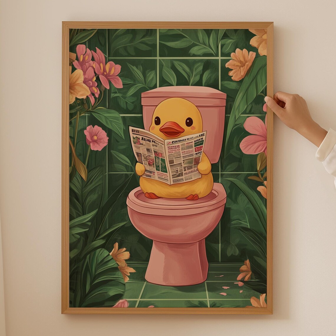 Rubber Duck Lover Funky Bathroom Art Print