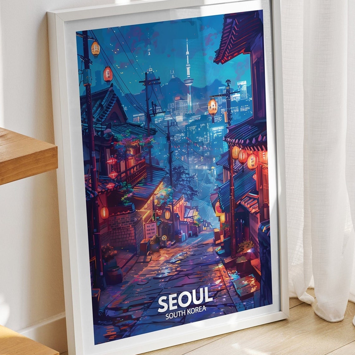 Seoul Art Print South Korea Seoul Travel Poster South Korea Travel Poster South Korea Cityscape Wall Art Unique City Decor