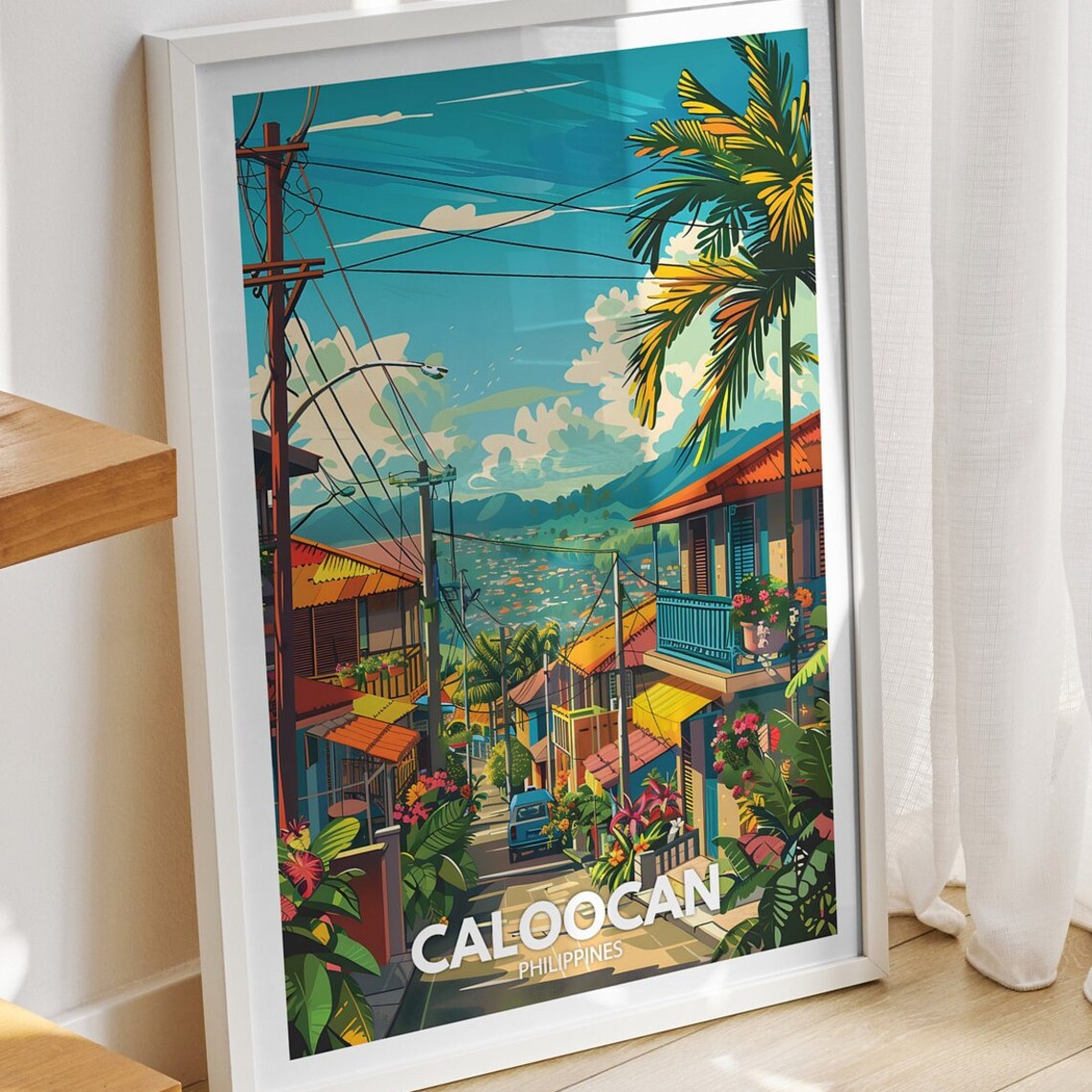 Caloocan Travel Print Philippines Caloocan Travel Poster Philippines Travel Poster Philippines Cityscape Wall Unique City Decor