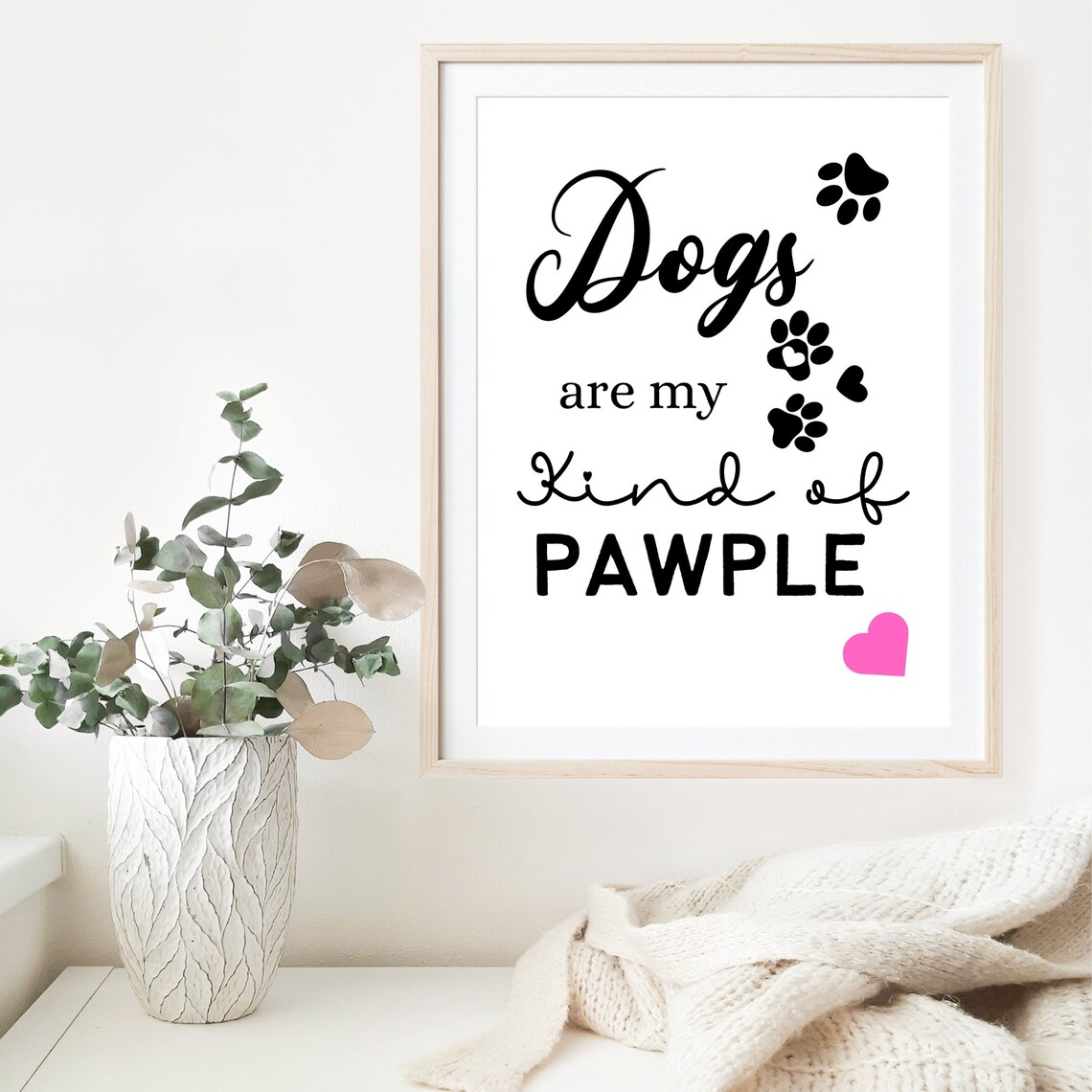 Dogs Are My Kind Of Pawple Paw Art Pun Funny Dog Gift Poster - Image 4