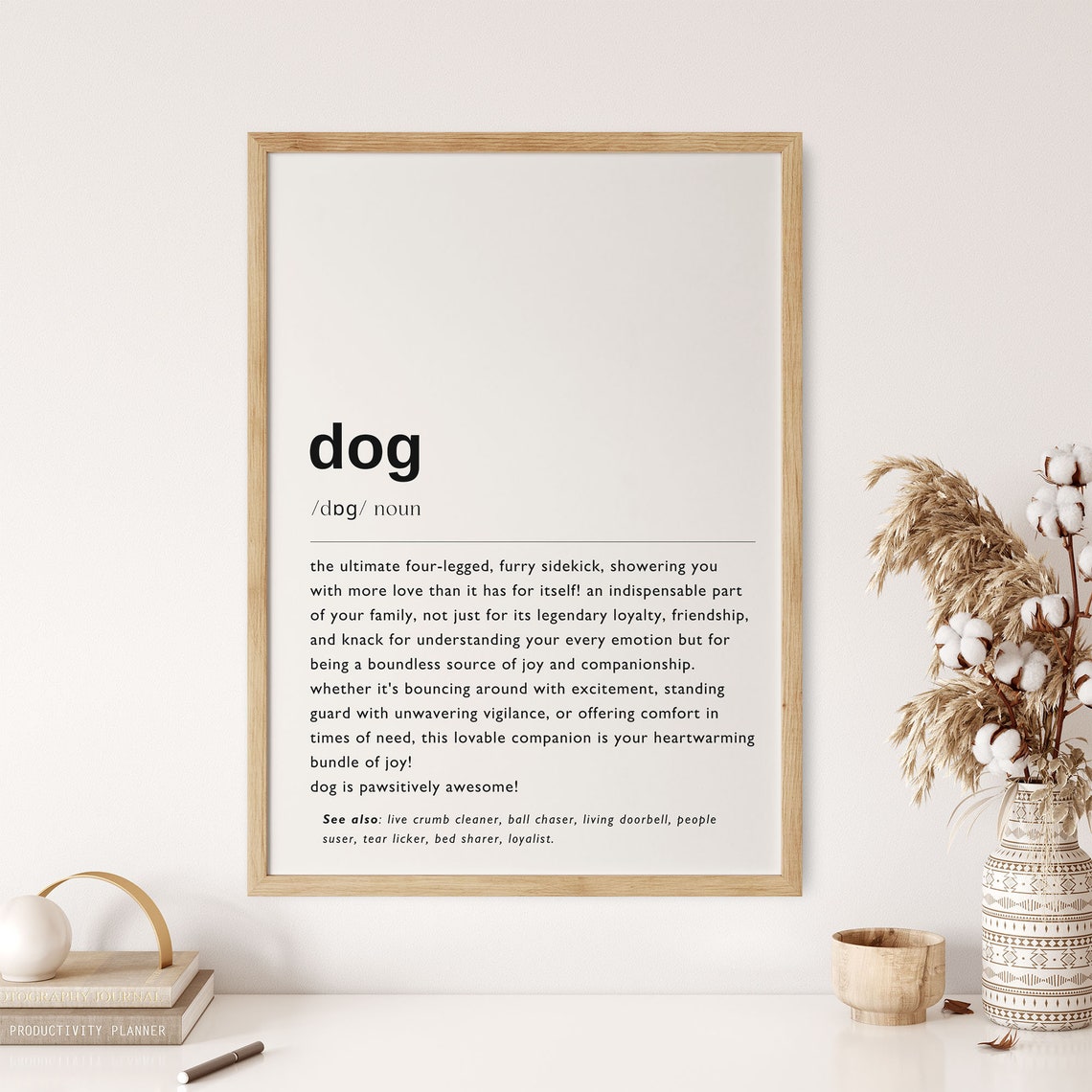 Dog Definition Print Dog Mum Definition Print Quote Poster Dog Wall Art Dog Mom Gift Dog Dad Gift Gift For Dog Owner Pet Gifts Dp01 - Image 7