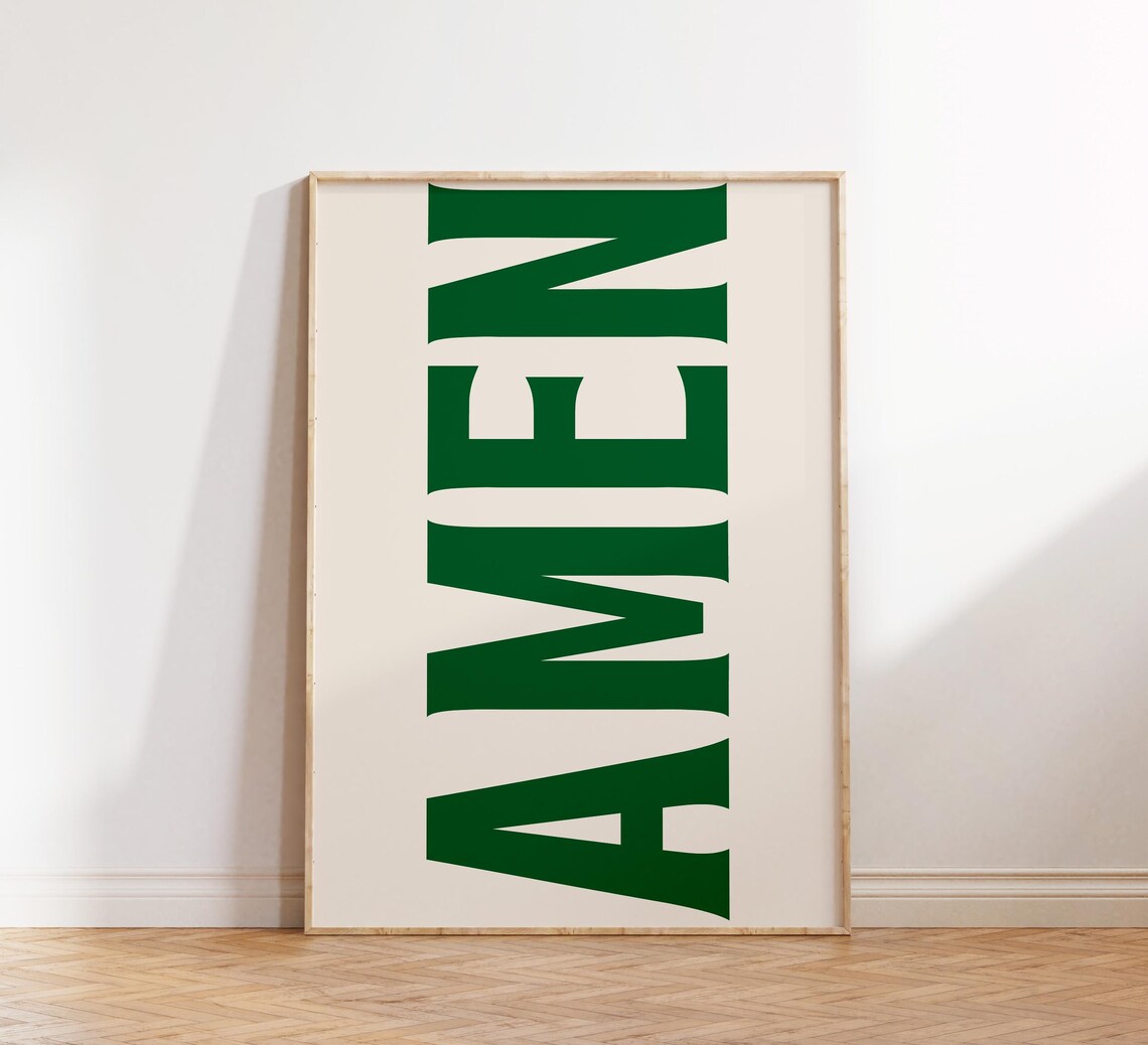Jesus Typography Retro Christian Wall Art Print - Image 3