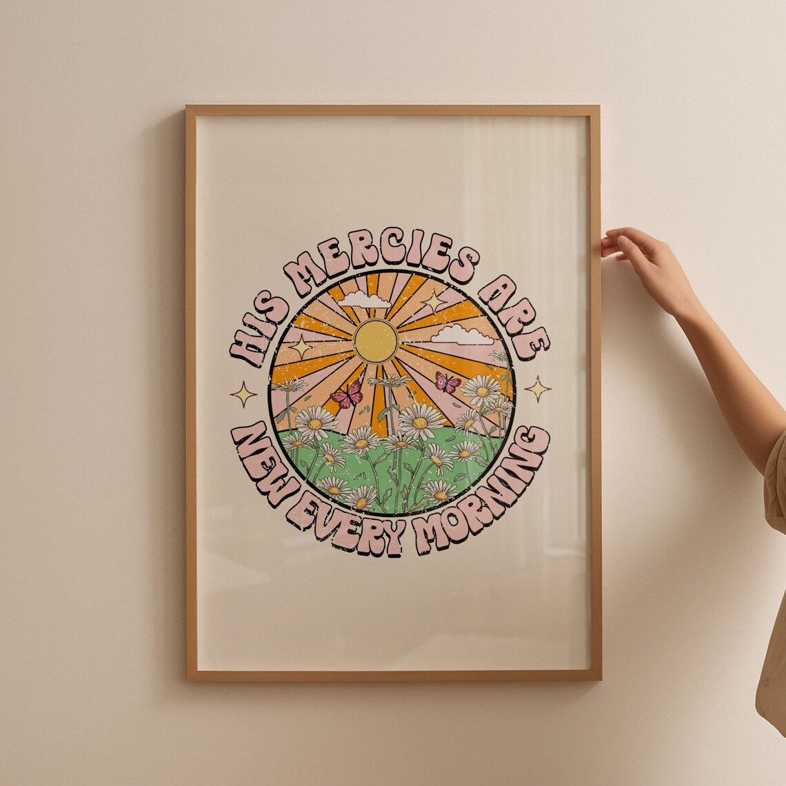 Retro Christian Faith Art Print, Psalms Wall Decor - Image 4