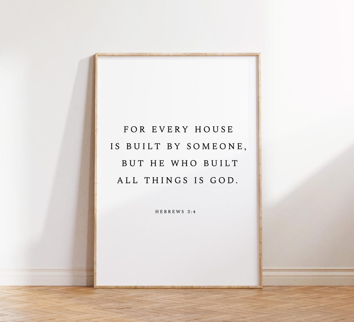 Hebrews 34 Christian Wall Art Minimal Christian Bible Verse Wall Art Scripture Art Christian Poster Modern Christian Print - Image 2