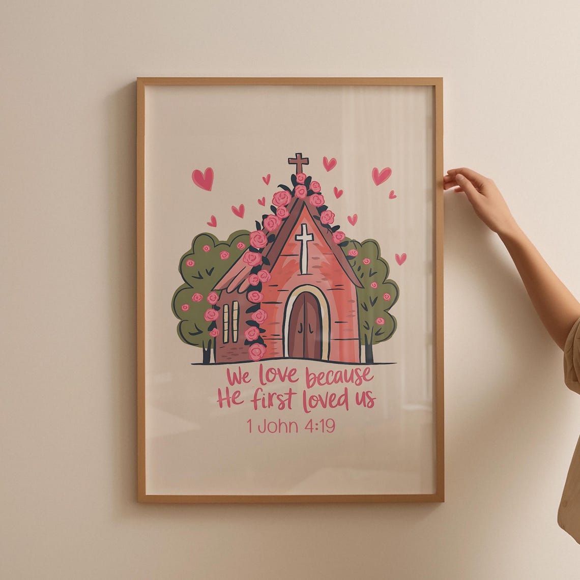 Christian Wall Print Cute Church Print John Bible Verse Christian Poster Christian Wall Decor Art Scripture - Image 4