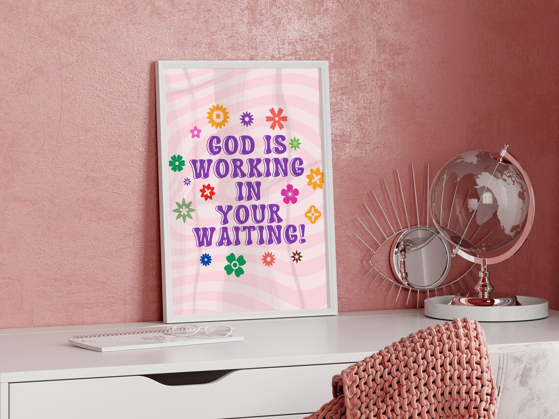 Retro Christian Wall Art, Bible Verse Poster Print - Image 4