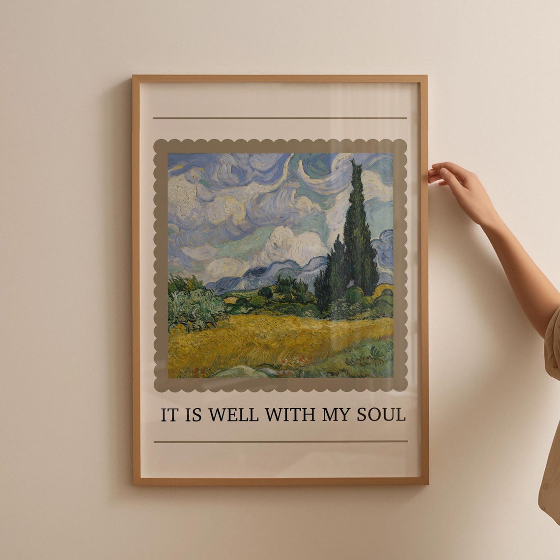 It Is Well With My Soul Wall Print Christian Van Gogh Landscape Painting Wall Art Botanical Wall Art Bible Scripture Christian Poster - Image 5